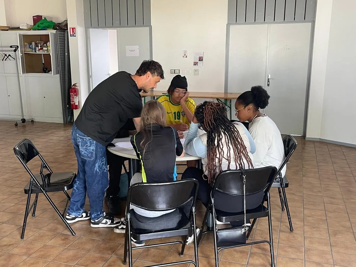 Un atelier rap en cours