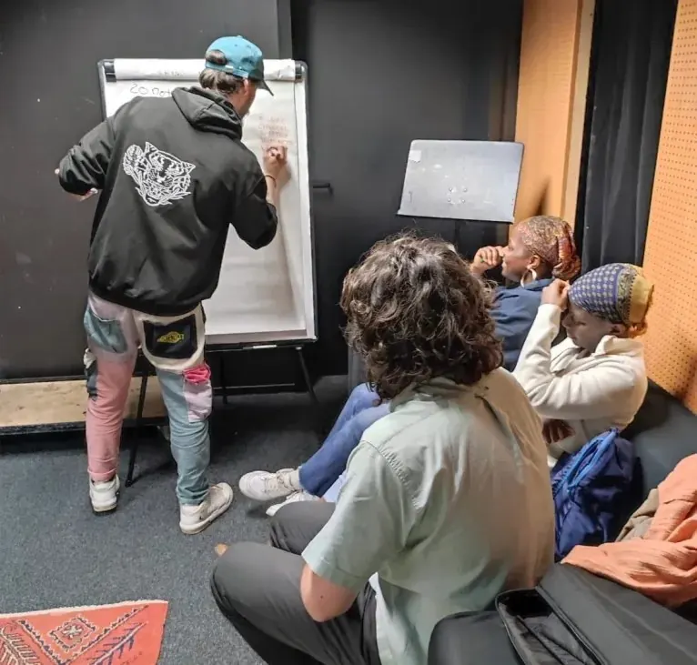 Un atelier slam en petit groupe